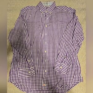 Vineyard Vines men's purple checkered dress shirt, size L